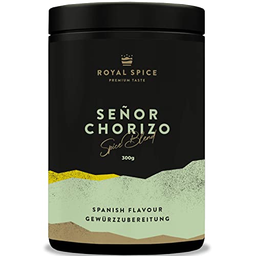 Royal Spice Senor Chorizo Gewürz 300g - Pikant und würzig mit intensiver Paprika für unverwechselbaren Chorizo Geschmack - Als Grill Gewürz, BBQ Rub Gewürzmischung oder für Tortillas & Tapas von ROYAL SPICE