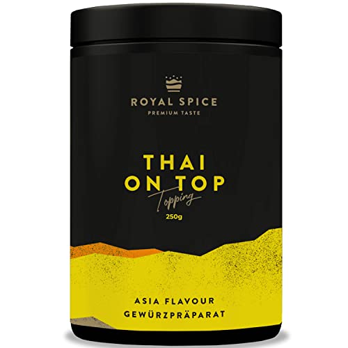 Royal Spice Thai on Top 250g - Asiatische Gewürzmischung mit asiatischen Aromen & intensivem Crunch - Perfektes Topping Asia Gewürz als Wok Gewürz und für Reis, Sushi, Gemüse & Thunfisch von ROYAL SPICE