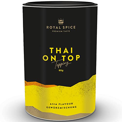 Royal Spice Thai on Top 80g - Asiatische Gewürzmischung mit asiatischen Aromen & intensivem Crunch - Perfektes Topping Asia Gewürz als Wok Gewürz und für Reis, Sushi, Gemüse & Thunfisch von ROYAL SPICE