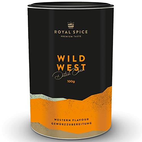 Royal Spice Wild West Dutch Oven Gewürze 100g - Intensiv-aromatische Dutch Oven Gewürzmischung für Schmorgerichte aller Art - Ideal auch für traditionelle Gerichte aus dem Kochtopf & BBQ von ROYAL SPICE