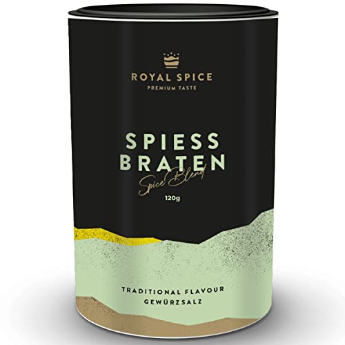 Royal Spice Grill-, Roll- & Spießbraten Gewürz 120g - Gewürzmischung für Braten aller Art - Spießbraten, Schweinebraten, Sauerbraten, Gänsebraten, klassische Nackensteaks - Für Drehspieß & Rotisserie von ROYAL SPICE