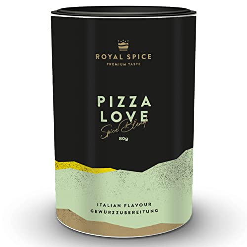 Royal Spice Pizza Love 80g - Pizza Gewürz für echten italienischen Geschmack - Perfekt geeignet für Pizza- und Pasta, Pesto, Nudelsalat, Bruschetta oder als Topping für Tomate Mozzarella von ROYAL SPICE