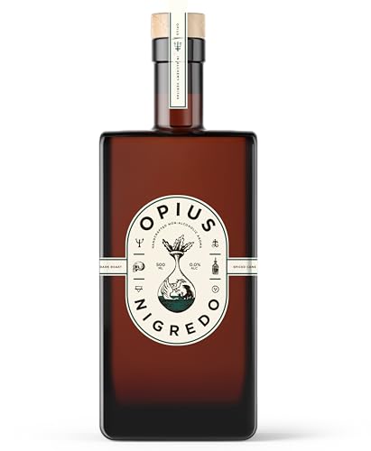 Opius Nigredo Alkoholfreies Elixier, 50 cl, aus Opius Distillery, hergestellt mit handwerklichen Methoden und komplexer botanischer Mischung, köstlich pur oder in Cocktails von RUBEDO OPIUS