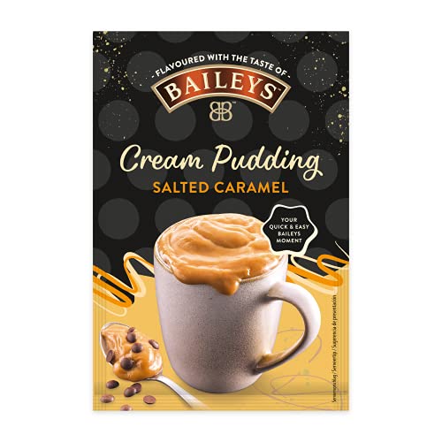 Baileys Cream Pudding Salted Caramel, alkoholfrei, Original Baileys Taste, cremiger Tassenpudding, nur Wasser hinzufügen 1x59g Beutel von RUF