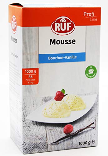 RUF Mousse Bourbon-Vanille, mit natürlichem Vanille-Aroma, edle Nachspeise für jeden Anlass, zum Portionieren geeignet, ohne Kochen, 1x1000g von RUF