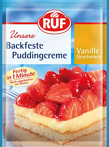 RUF Backfeste Puddingcreme Vanille fertig in 1 Minute, 14er Pack (14 x 42 g) von RUF