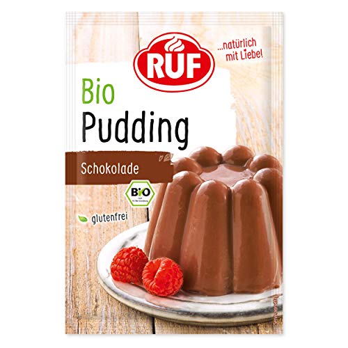 RUF Bio Pudding Schokolade, Pudding-Pulver mit Kakao-Pulver aus kontrolliert biologischem Anbau, glutenfrei & vegan von RUF