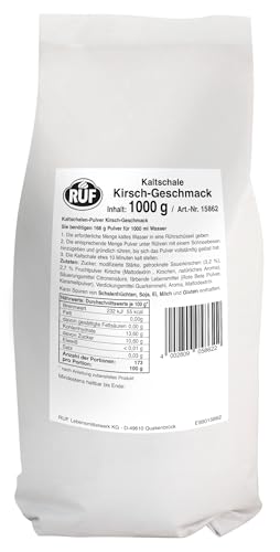 RUF Kaltschale Kirsch, Großpackung, Fruchtspeise ohne Kochen, Fruchtsuppe mit Kirschen gefriergetrocknet, nur 10 min Kühlzeit, 1x1000g von RUF