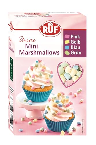 RUF Mini Marshmallows, Mäusespeck in Pastellfarben zum Dekorieren von Torten, Cupcakes und Plätzchen oder als Topping für Heiße Schokolade, 1 x 45g von RUF