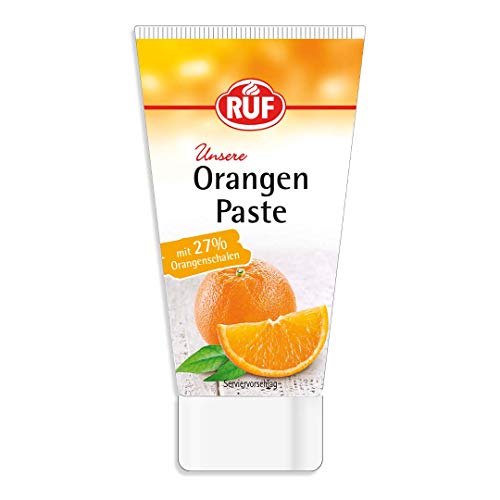 RUF Orangenpaste, Aromapaste in der Dosier-Tube, mit natürlichem Orangen-Aroma, zum Aromatisieren von Teigen & Cremes, glutenfrei, vegan, 50g (Packung mit 2) von RUF