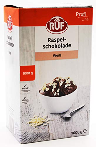 RUF Raspelschokolade Weiß, 10er Pack (10 x 1 kg) von RUF