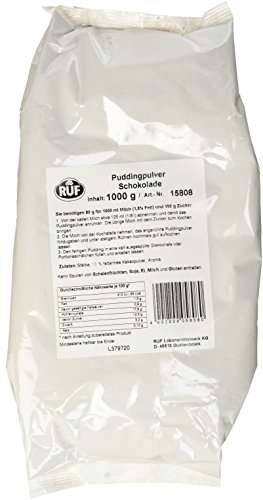 RUF Schokoladen-Pudding zum Kochen, Großpackung ideal geeignet für Großküche, Kantine, Hotel und Restaurant-Küche, ohne deklarationspflichtige Zusatzstoffe, 5er Pack (5x1000g) von RUF