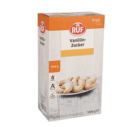 RUF Vanillin Zucker, Großpackung, intensiv vanilliges Aroma, geeignet zum Backen, Kochen und Verfeinern, glutenfrei, vegan, Profi Line von RUF