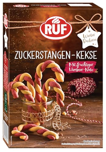 RUF Zuckerstangenkekse, winterliche Kekse aus der Weihnachtsbäckerei, mit fruchtiger Himbeernote, für den gemeinsamen Backspaß, als Geschenk oder Mitbringsel von RUF