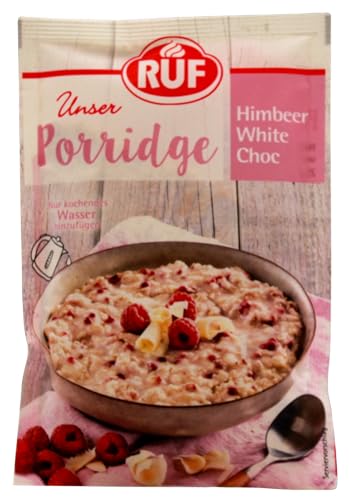 Ruf unser Porridge Himbeer white Choc, 13er Pack (13 x 65g) von RUF