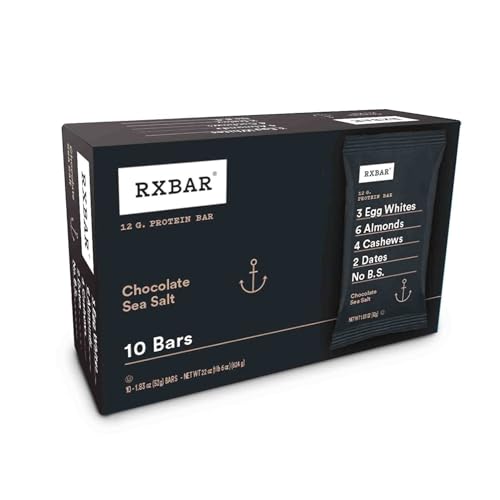 RXBAR Protein Riegel Protein Snack Snack Riegel Schokolade Meersalz 518.8 g Box (10 Riegel) von RXBAR