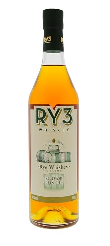 Ry3 Blended Rye Whiskey 700 ml Rum Cask Finish 50% Volume Premium Whisky aus den USA von RY3 Whiskey