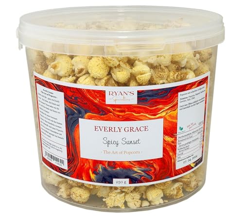 Everly Grace Popcorn, 250g Spicy Sunset von Ryan's Specialties, im 5L Popcorn-Eimer, Made in Germany von RYAN'S Specialties