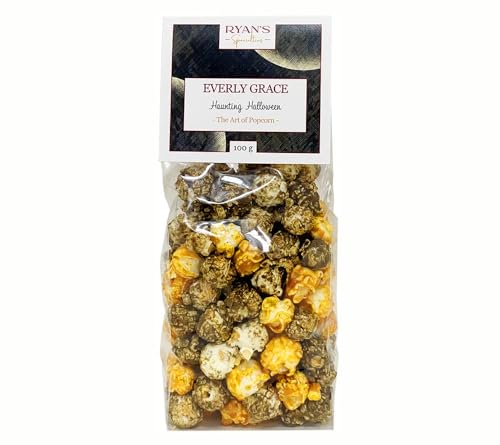 Everly Grace Gourmet-Popcorn - Haunting Halloween von Ryan's Specialties (100 g) - enthält zwei aromatisches Halloween Popcorn Sorten (Pumpkin Spice & Dirty Chai) - Plant-Based von RYAN'S Specialties