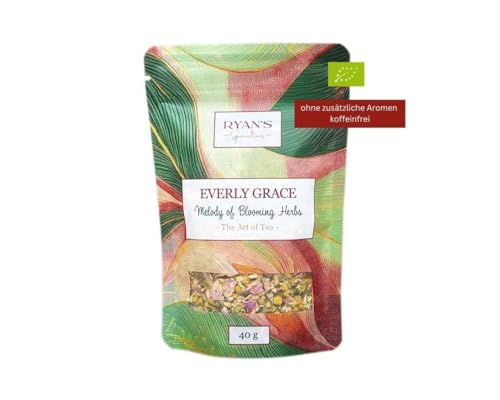 Everly Grace Melody of Blooming Herbs – Bio-Kräutertee ohne Koffein, 40 g – Mit Fenchel, Kamille, Krauseminze und Rosenblüten – Handgefertigt in kleinen Chargen in Augsburg von RYAN'S Specialties