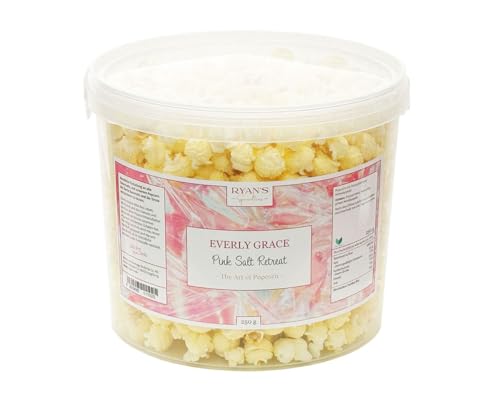 Everly Grace Popcorn, 250g Pink Salt Retreat von Ryan's Specialties, im 5L Popcorn-Eimer, Made in Germany von RYAN'S Specialties