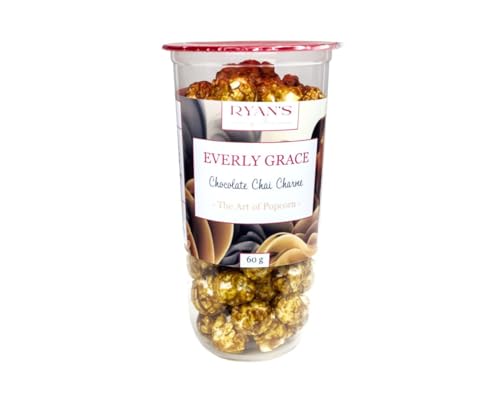 Everly Grace Popcorn, 60g Chocolate Chai Charme von Ryan's Specialties, im praktischen Popcorn-Becher, Made in Germany von RYAN'S Specialties