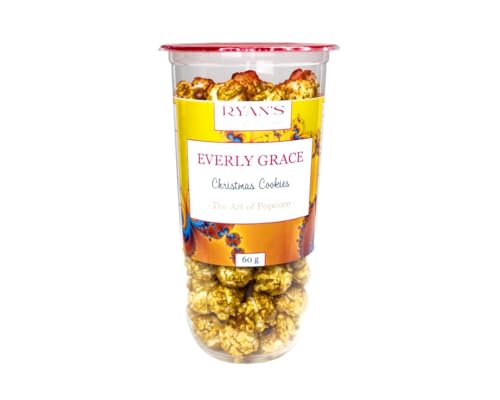Everly Grace Popcorn, 60g Christmas Cookies von Ryan's Specialties, im praktischen Popcorn-Becher, Made in Germany von RYAN'S Specialties