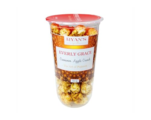 Everly Grace Popcorn, 60g Cinnamon Apple Crunch von Ryan's Specialties, im praktischen Popcorn-Becher, Made in Germany von RYAN'S Specialties
