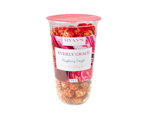 Everly Grace Popcorn, 60g Raspberry Drizzle von Ryan's Specialties, im praktischen Popcorn-Becher, Made in Germany von RYAN'S Specialties