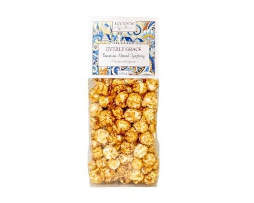 Everly Grace Popcorn – Bavarian Almond Symphony, 100 g – Popcorn-Tüten mit Karamell und gebrannten Mandeln aus unserer Manufaktur in Augsburg, Deutschland von RYAN'S Specialties