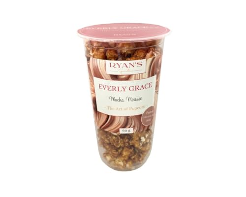 Everly Grace Popcorn – Mocha Mousse 60 g, Gourmet-Popcorn-Becher mit Schokoladen-Espresso-Überzug, Handgefertigt in Deutschland, Knuspriger Snack im praktischen Becher, Perfekt für Kaffeeliebhaber von RYAN'S Specialties