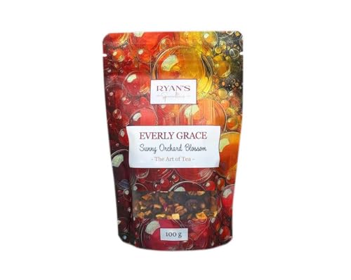 Everly Grace Sunny Orchard Blossom – Bio-Früchtetee ohne Koffein, 100 g – Mit Weinbeeren, Cranberries, Apfel, Ananas und Kürbis – Handgefertigt in kleinen Chargen in Augsburg von RYAN'S Specialties