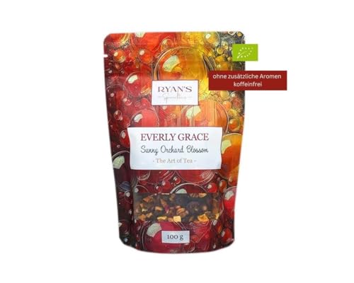 Everly Grace Sunny Orchard Blossom – Bio-Früchtetee ohne Koffein, 100 g – Mit Weinbeeren, Cranberries, Apfel, Ananas und Kürbis – Handgefertigt in kleinen Chargen in Augsburg von RYAN'S Specialties