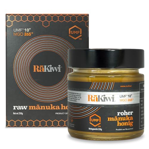 RāKiwi ENERGISE Manuka Honig UMF 10+ (MGO 265+) – Mittlere Bioaktivität, Premiumqualität aus Neuseeland, 250 g von RāKiwi