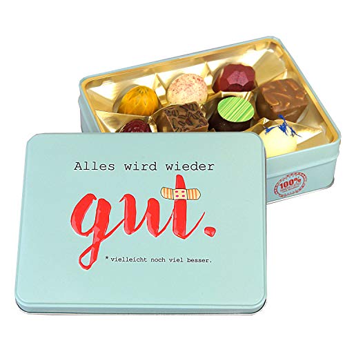 Präsentdose "Alles wird wieder gut" 125g, Manufakturqualität!, handgefertigt von den Konditoren der Confiserie Rabbel...für ein Lächeln mehr am Tag von Rabbel