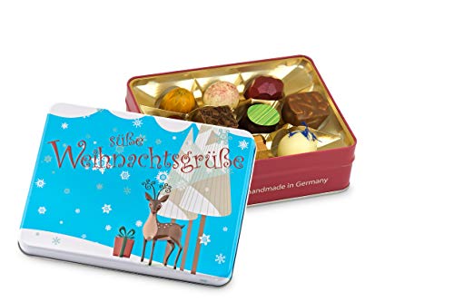 Präsentdose "Süße Weihnachtsgrüße" 125g, Manufakturqualität!, handgefertigt von den Konditoren der Confiserie Rabbel...für ein Lächeln mehr am Tag von Rabbel