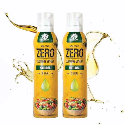 Rabeko Zero Kochspray kalorienarm | natürlich | 800 Portionen,2 kcal pro Sprühstoß| Pfannenspray zum Braten, Grillen & Backen| ohne Zusätze, ohne Zucker | Gluten und Laktosefrei 2 x 200ml von Rabeko Products