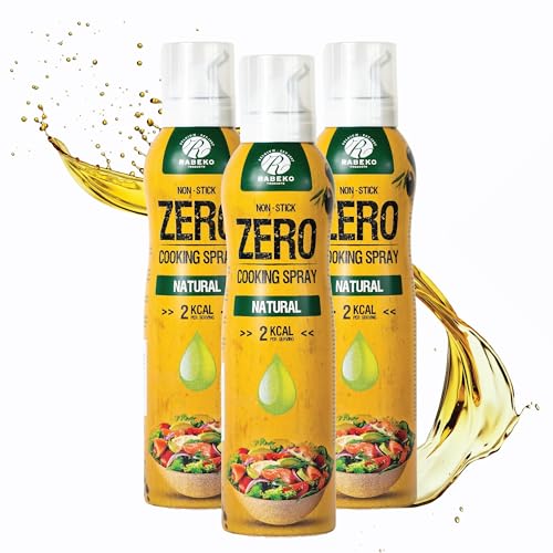 Rabeko Zero Kochspray kalorienarm | natürlich | 800 Portionen,2 kcal pro Sprühstoß| Pfannenspray zum Braten, Grillen & Backen| ohne Zusätze, ohne Zucker | Gluten und Laktosefrei 3 x 200ml von Rabeko Products