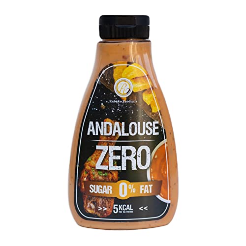 Rabeko Zero Sauce - Andalousinen Style, 1 x 425ml ohne Zucker & wenig Fett - gesunde Low Carb Produkte kalorienreduziert fettreduziert für Salat, Pommes Frites, Burger, Grill - Gluten und Laktosefrei von Rabeko Products