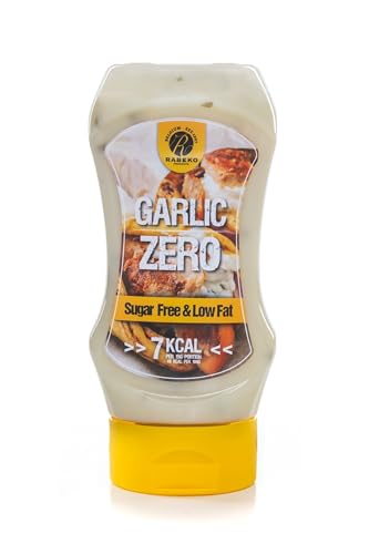 Rabeko Zero Sauce - Scharfes Knoblauch-Dressing, 1 x 350ml ohne Zucker & wenig Fett - gesunde Low Carb Produkte kalorienreduziert fettreduziert für Salat, Frites,Burger,Grill - Gluten und Laktosefrei von Rabeko Products