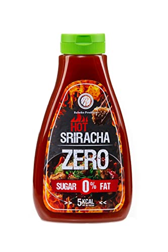 Rabeko Zero Sauce - Sriracha Scharf, 1 x 425ml ohne Zucker & wenig Fett - gesunde Low Carb Produkte kalorienreduziert fettreduziert für Salat, Pommes Frites, Burger, Grill - Gluten und Laktosefrei von Rabeko Products