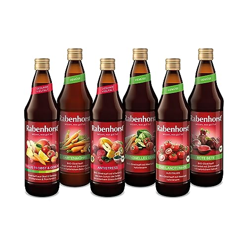 RABENHORST Saftpaket "Gemüse & Früchte", 6 verschiedene Sorten im Probierpaket (6 x 700 ml) von Rabenhorst