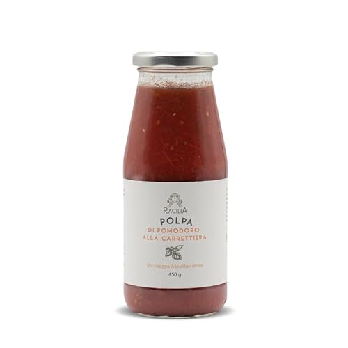 Carrettiera-Tomatenmark - 100 % sizilianische Tomaten, ohne Farbstoffe, Konservierungsstoffe, Verdickungsmittel - traditionelles sizilianisches Rezept - 450 g von Racilia