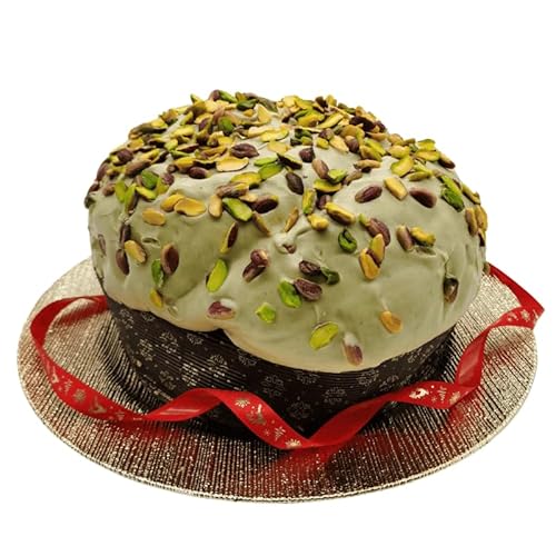 RACILIA Artisan Pistazien-Panettone mit EXTRA-Füllung 500g | Mit Pistaziencreme und Knusperglasur | Langsames Aufgehen 36 Stunden mit Mutterhefe und natürlichen Zutaten | 1,5 kg von Racilia