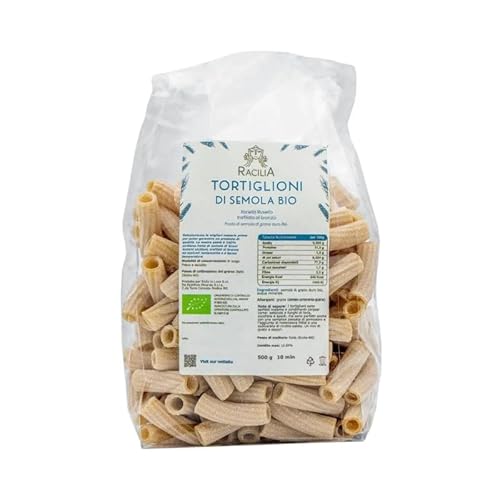 Russello Bio-Grieß-Tortiglioni - 100% sizilianischer und biologischer Weizen - ökologische Packung - 500 g von Racilia