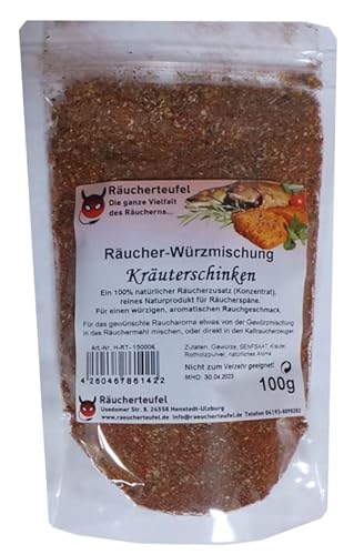 Kalträucherzusatz (Gewürze) für Kräuterschinken 100g, Räucherzusatz von Räucherteufel