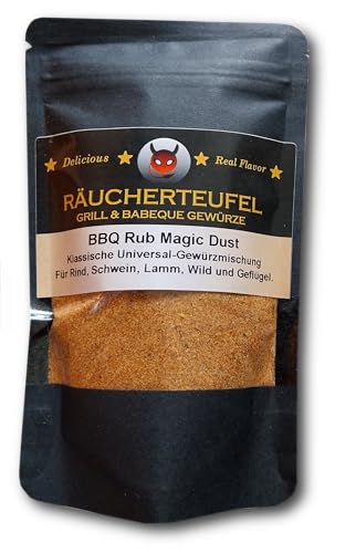 Räucherteufel BBQ Rub Magic Dust 90g, Grill-Gewürz, Gewürzmischung, Barbecue Rub, BBQ-Marinade von Räucherteufel