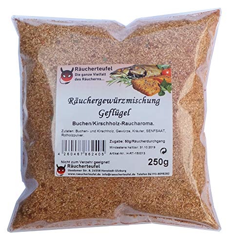 Räucherteufel Räuchergewürzmischung Geflügel 250g, Wood Smoking Chips, Räucherchips, Smoker von Räucherteufel