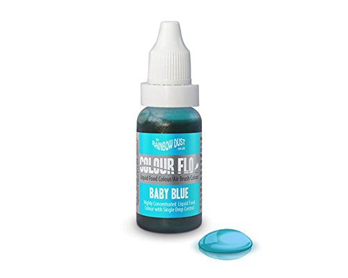 Rainbow Dust Airbrush Farbe -baby blau- 16ml, Lebensmittelfarbe flüssig von Rainbow Dust