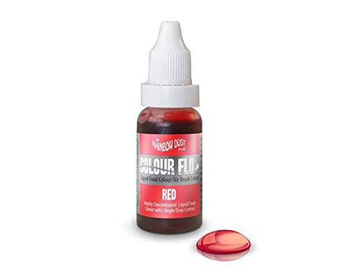 Rainbow Dust Airbrush Farbe -rot- 16ml, Lebensmittelfarbe flüssig von Rainbow Dust